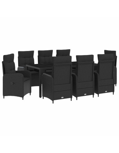 Set da pranzo per esterni con cuscino 9 pcs