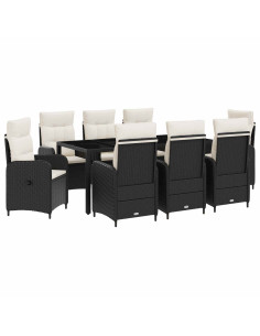 Set da pranzo per esterni con cuscino 9 pcs