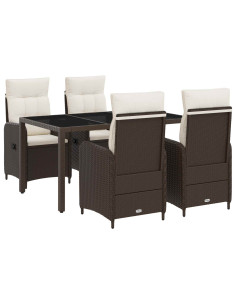 Set da pranzo per esterni con cuscino 5 pcs