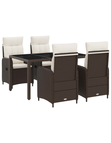 Set da pranzo per esterni con cuscino 5 pcs