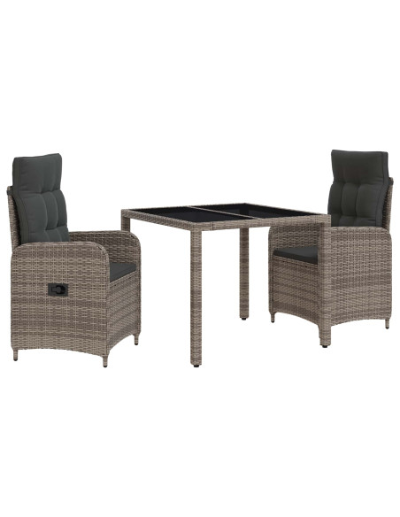 Set da pranzo per esterni con cuscino 3 pcs