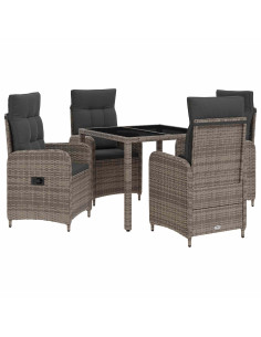 Set da pranzo per esterni con cuscino 5 pcs