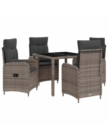 Set da pranzo per esterni con cuscino 5 pcs