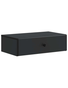 Tavolino da Parete Laterale Nero 59 x 34,5 x 17 cm