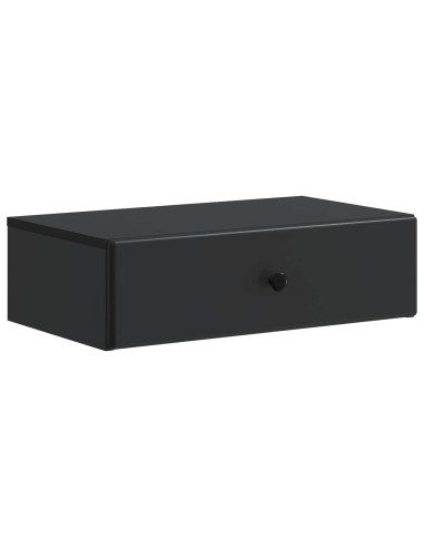 Tavolino da Parete Laterale Nero 59 x 34,5 x 17 cm