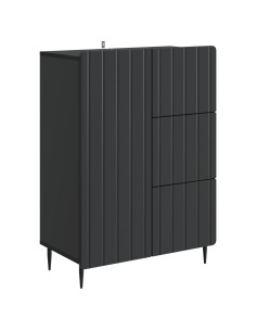 Credenza Nero 66 x 34,5 x 91,5 cm Legno ingegnerizzato