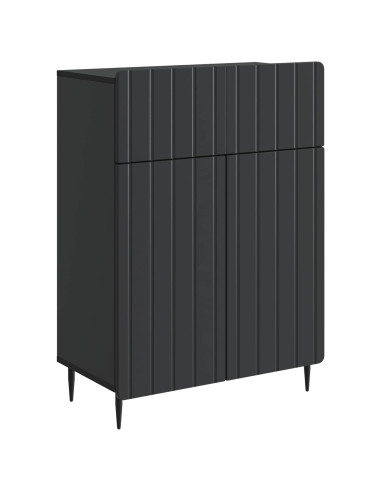 Credenza Nero 66 x 34,5 x 92 cm Legno ingegnerizzato