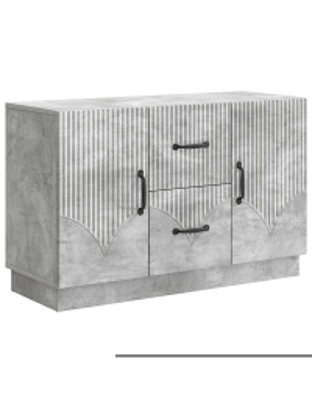 Credenza Grigio Cemento 89 x 34,5 x 57 cm Legno ingegnerizzato