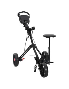 Carrello da golf con sedile Nero 95 x 69 x 114 cm Ferro