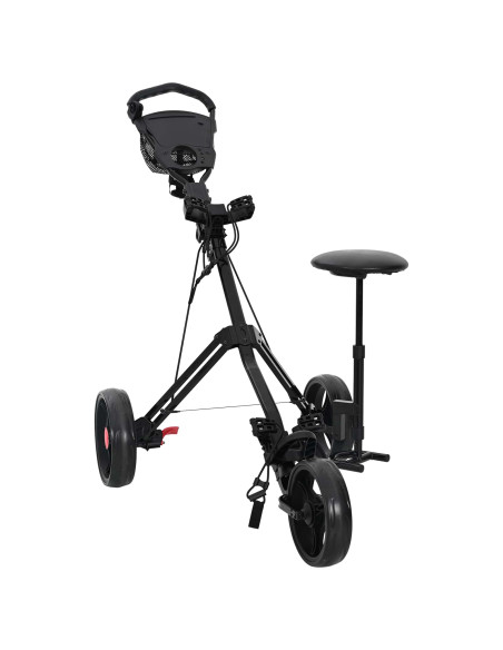 Carrello da golf con sedile Nero 95 x 69 x 114 cm Ferro