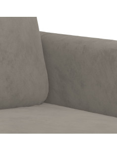 Divano a 2 Posti Grigio Chiaro 140 cm in Velluto