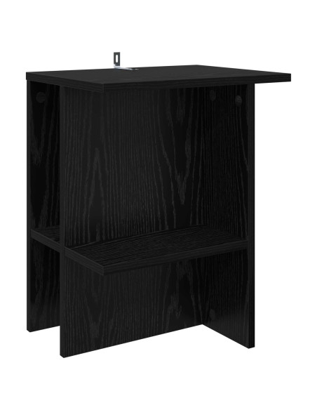 Tavolino da salotto Rovere Nero 40 x 30 x 49 cm