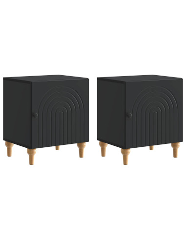 Armadio da Notte 2 pcs Nero 43 x 34,5 x 50 cm