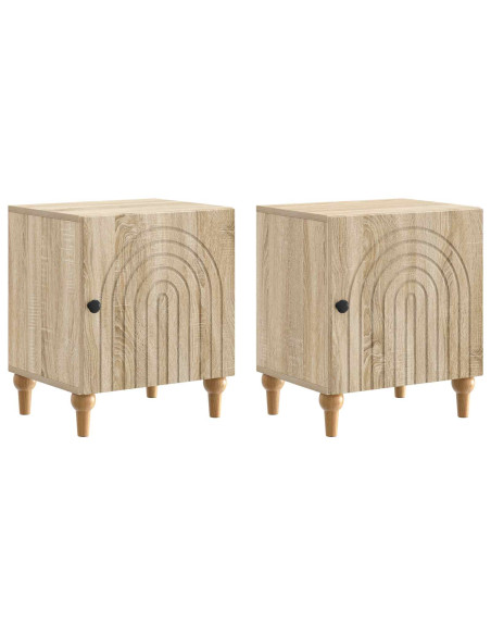 Armadio da Notte 2 pcs Rovere Sonoma 43 x 34,5 x 50 cm