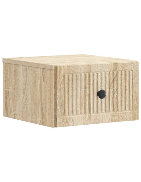 Mobiletto da notte a muro Rovere Sonoma 33 x 34,5 x 20 cm