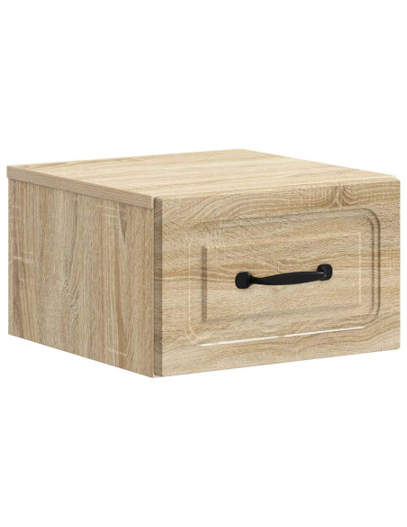 Mobiletto da notte a muro Rovere Sonoma 34,5 x 33 x 20 cm