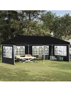 Tenda per feste a pop-up 575 x 289 x 245 cm Nero