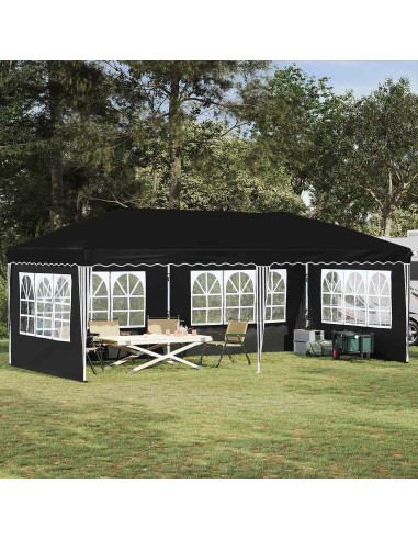 Tenda per feste a pop-up 575 x 289 x 245 cm Nero