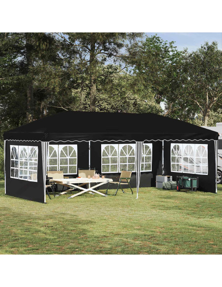 Tenda per feste a pop-up 575 x 289 x 245 cm Nero