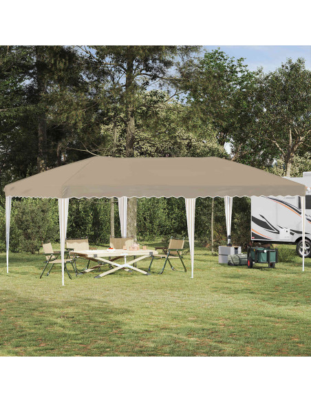 Tenda per feste a pop-up 575 x 290 x 245 cm Crema