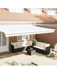 Tenda a Braccio Bianco 480 x 20 cm Tela