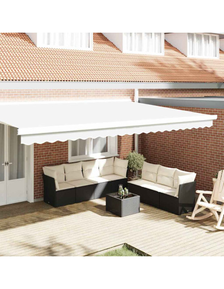 Tenda a Braccio Bianco 480 x 20 cm Tela