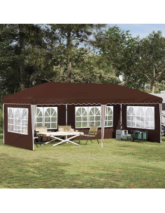 Tenda per feste a pop-up 575 x 289 x 245 cm Marrone
