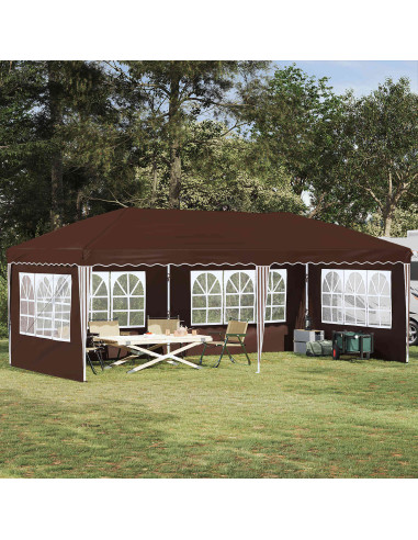 Tenda per feste a pop-up 575 x 289 x 245 cm Marrone