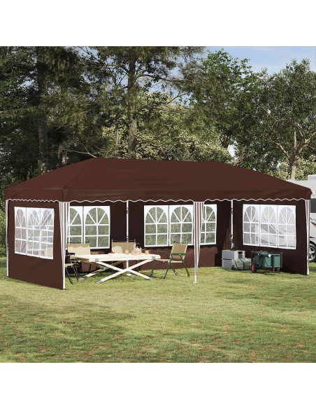 Tenda per feste a pop-up 575 x 289 x 245 cm Marrone