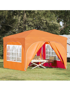 Tenda per feste a pop-up 290 x 290 x 245 cm Arancione
