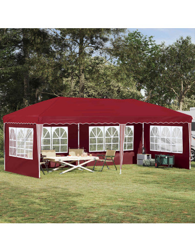 Tenda per feste a pop-up 575 x 289 x 245 cm Borgogna