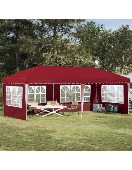 Tenda per feste a pop-up 575 x 289 x 245 cm Borgogna