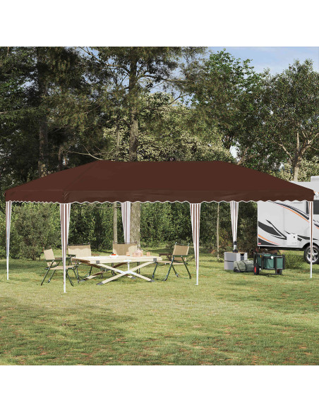 Tenda per feste a pop-up 575 x 290 x 245 cm Marrone