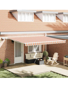 Tenda Retrattile Multicolore 450 × 350 cm Tessuto e acciaio