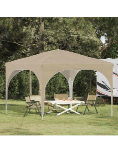 Tenda per feste a pop-up 290 x 290 x 245 cm Crema