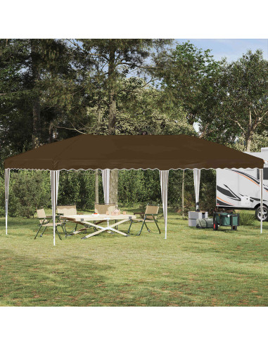 Tenda per feste a pop-up 575 x 290 x 245 cm Tortora