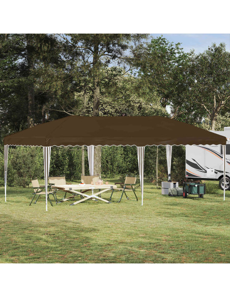 Tenda per feste a pop-up 575 x 290 x 245 cm Tortora