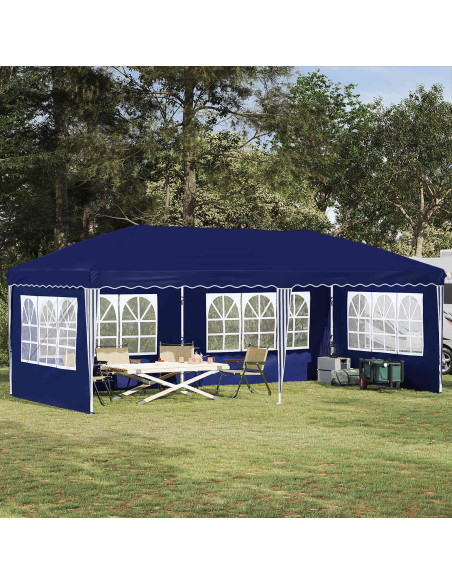 Tenda per feste a pop-up 575 x 289 x 245 cm Blu