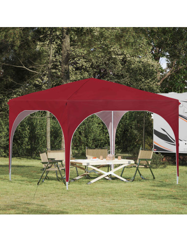 Tenda per feste a pop-up 290 x 290 x 245 cm Borgogna