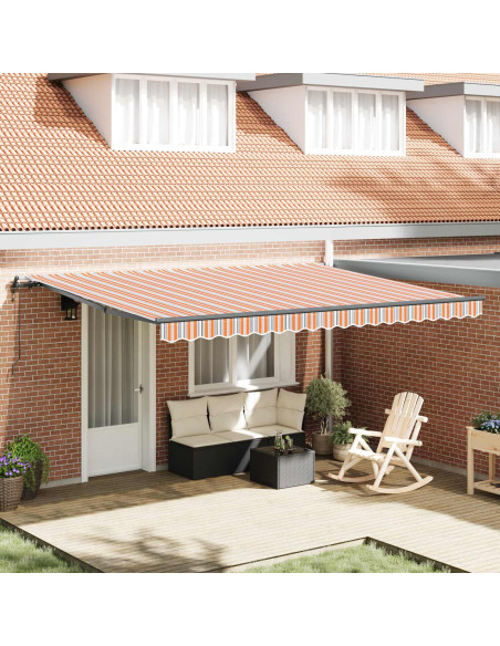 Tenda Retrattile Multicolore 450 × 350 cm Tessuto e Alluminio