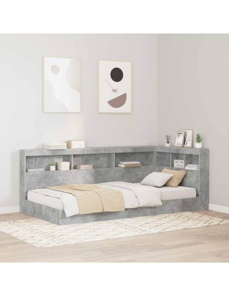 Testata contenitore Grigio cemento 75 cm Legno multistrato