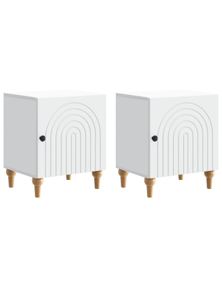 Armadio da Notte 2 pcs Bianco 43 x 34,5 x 50 cm