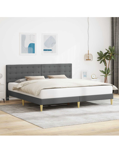 Struttura del letto Grigio Scuro 180 x 200 cm Tessuto