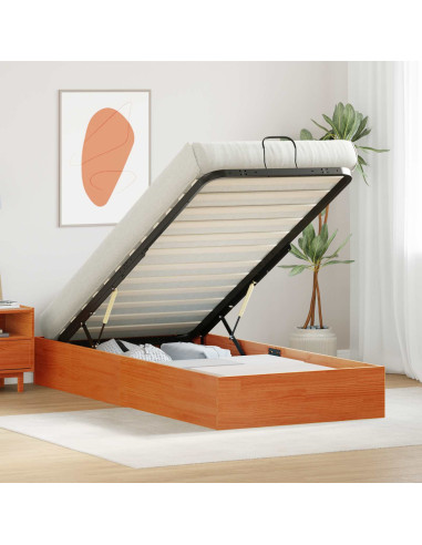 Telaio del Letto Ottomano con Ripostiglio Marrone Cerato