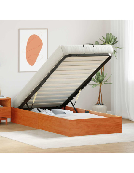 Telaio del Letto Ottomano con Ripostiglio Marrone Cerato