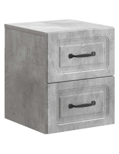 Mobiletto da notte a muro Grigio Cemento 34,5 x 33 x 40 cm
