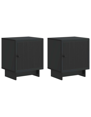 Armadio da Notte 2 pcs Nero 43 x 34,5 x 50 cm