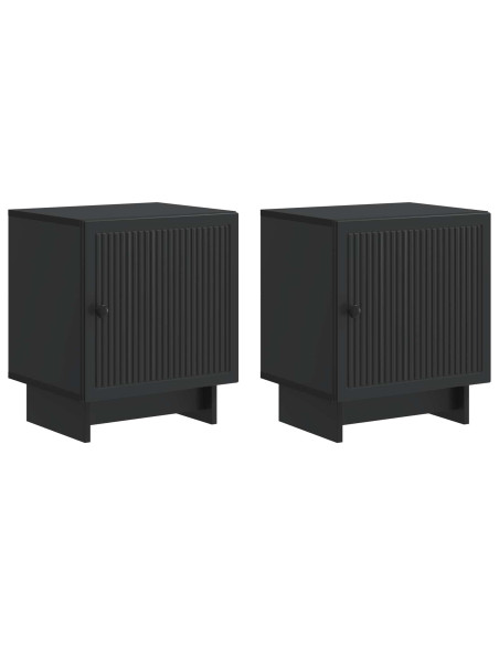 Armadio da Notte 2 pcs Nero 43 x 34,5 x 50 cm