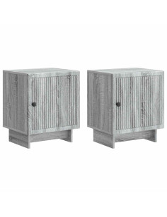 Armadio da Notte 2 pcs Grigio Sonoma 43 x 34,5 x 50 cm