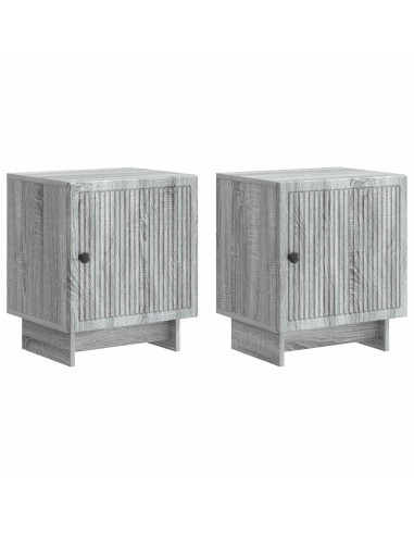 Armadio da Notte 2 pcs Grigio Sonoma 43 x 34,5 x 50 cm
